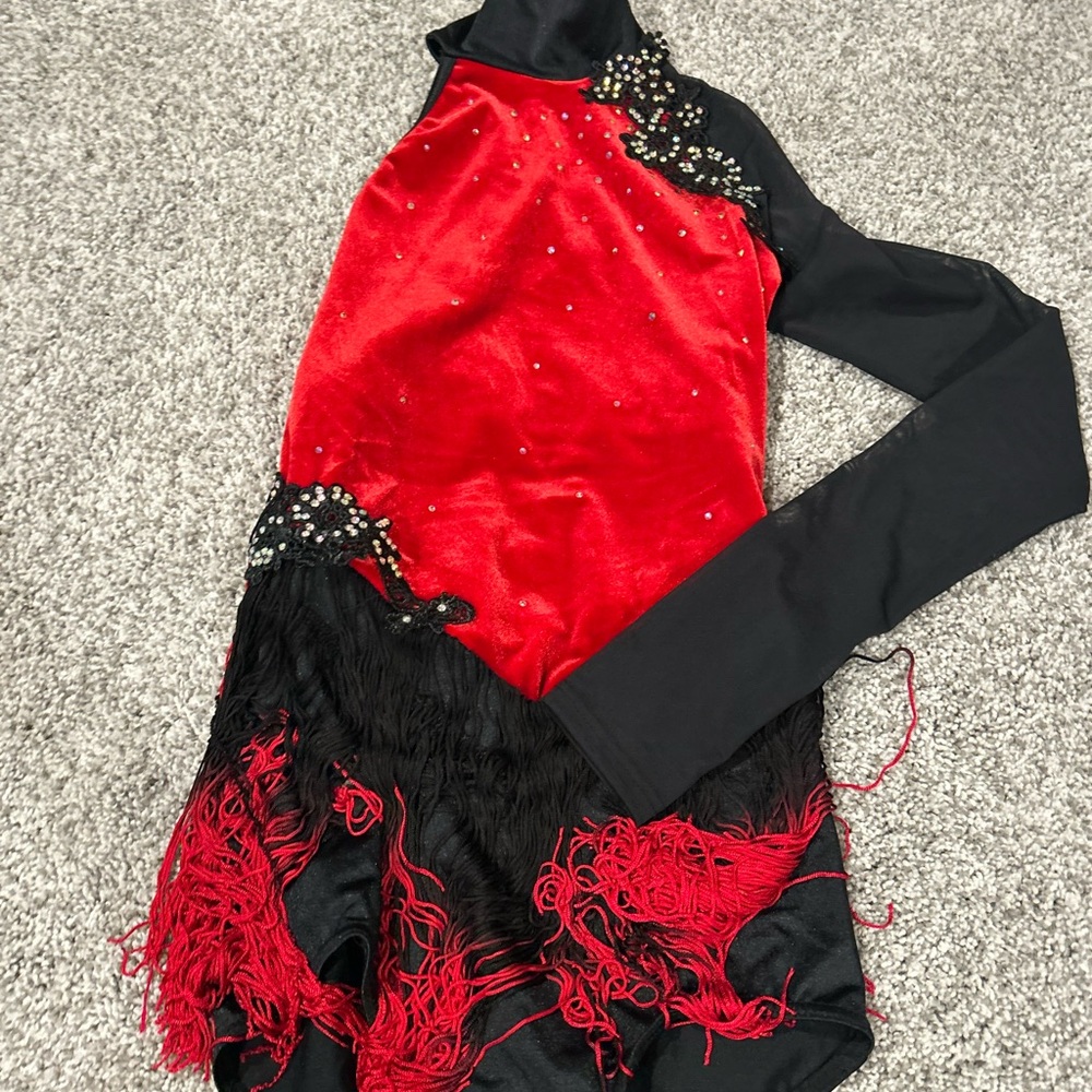 Weissman Black and Red Dance Costume